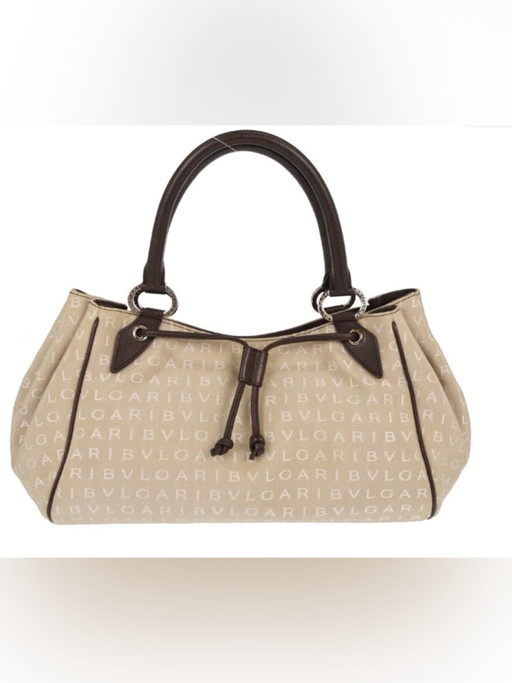 Bulgari Beige Brown Logomania Tote Bag purse